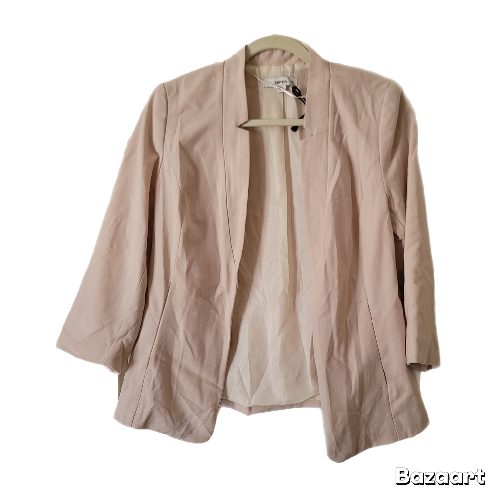 Kensie Blazer Womens S Small Blush Open-Front Jacket